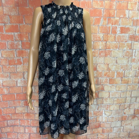 Joie High Neck Floral Trapeze Shift Dress - Picture 3 of 11